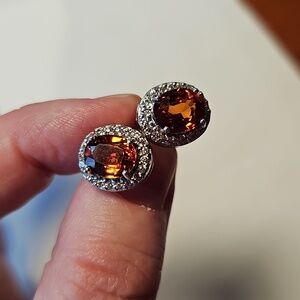 Sterling Sapphire Earrings